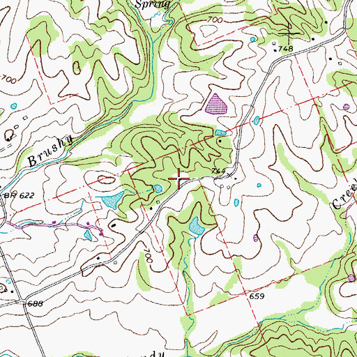 Topographic Map of Liles Hall School (historical), MO