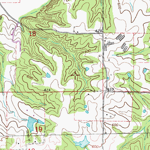 Topographic Map of Keithey School (historical), MO