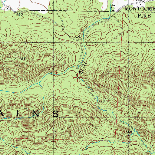 Topographic Map of Shields Creek, AR