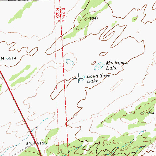 Topographic Map of Long Tree Lake, AZ