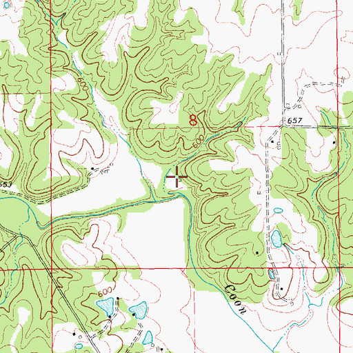 Topographic Map of Hammond School (historical), MO