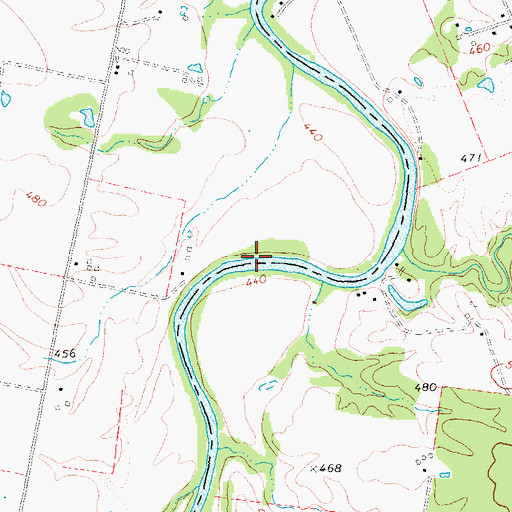 Topographic Map of Whites Bar (historical), MO