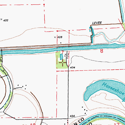 Topographic Map of Cuivre Canal, MO