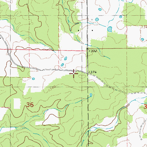 Topographic Map of Highland School (historical), MO
