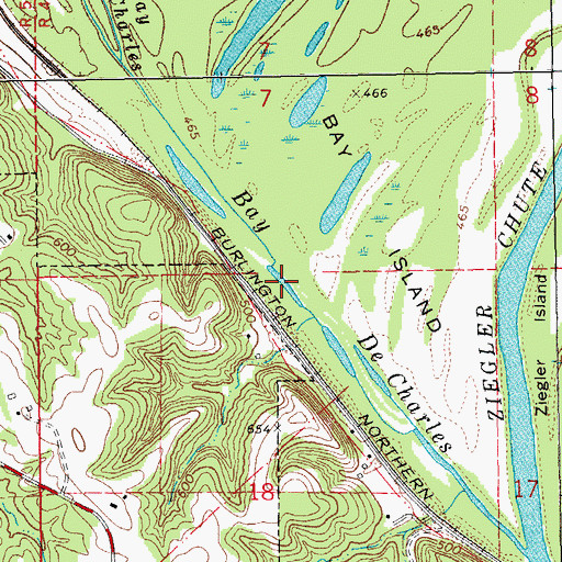 Topographic Map of Bay De Charles, MO