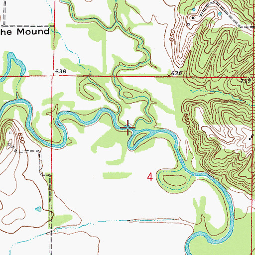 Topographic Map of Black Creek, MO