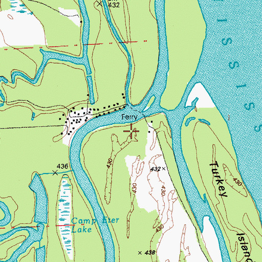 Topographic Map of Bobs Creek, MO