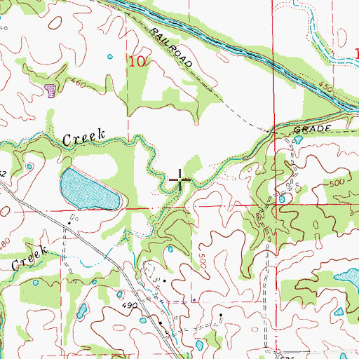 Topographic Map of Butcher Creek, MO