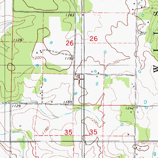 Topographic Map of Cansler School, MO
