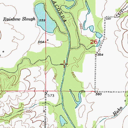 Topographic Map of Derrahs Branch, MO
