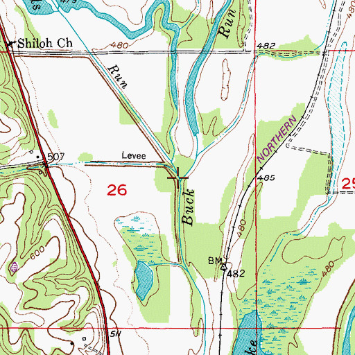 Topographic Map of Doe Run, MO