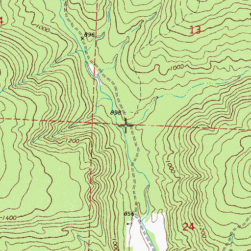 Topographic Map of Shop Branch, AR