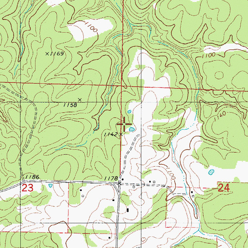 Topographic Map of Eldridge School (historical), MO