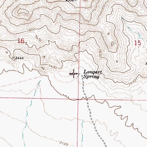 Topographic Map of Longort Spring, AZ