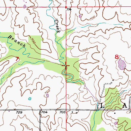 Topographic Map of Little Troublesome Creek, MO