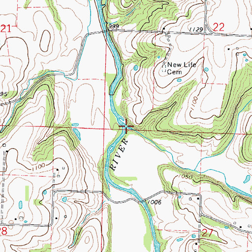 Topographic Map of Little Wilson Creek, MO