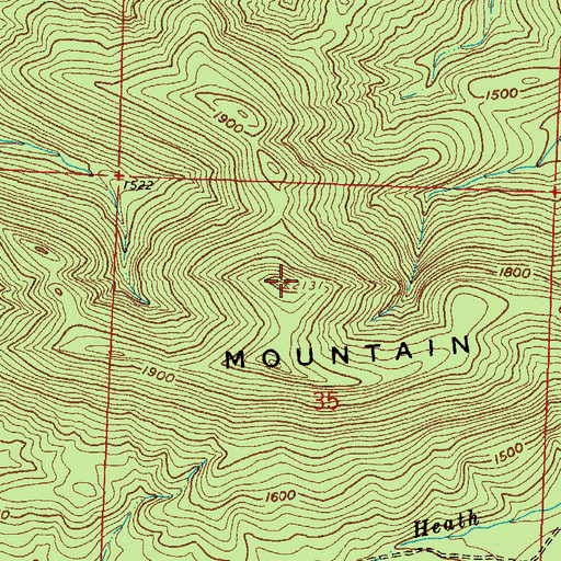 Topographic Map of Shut-In Mountain, AR
