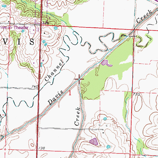 Topographic Map of North Blackjack Creek, MO