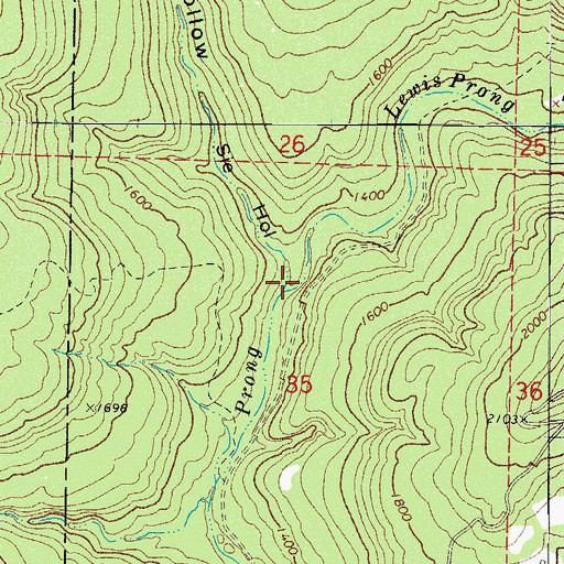 Topographic Map of Sie Hollow, AR