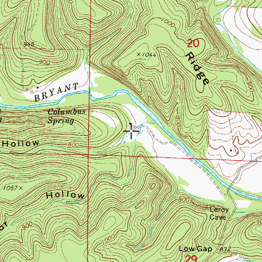 Topographic Map of Pike Hollow, MO