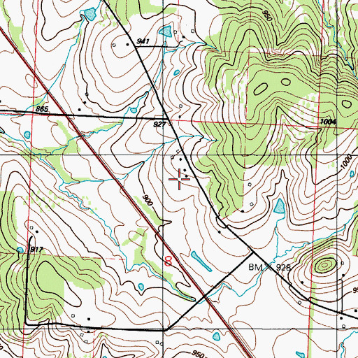 Topographic Map of Pleasant Hill School, MO