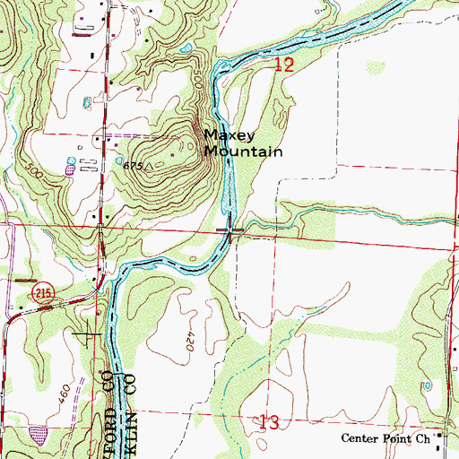 Topographic Map of Simpson Branch, AR