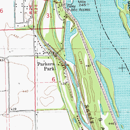 Topographic Map of Sandy Creek, MO