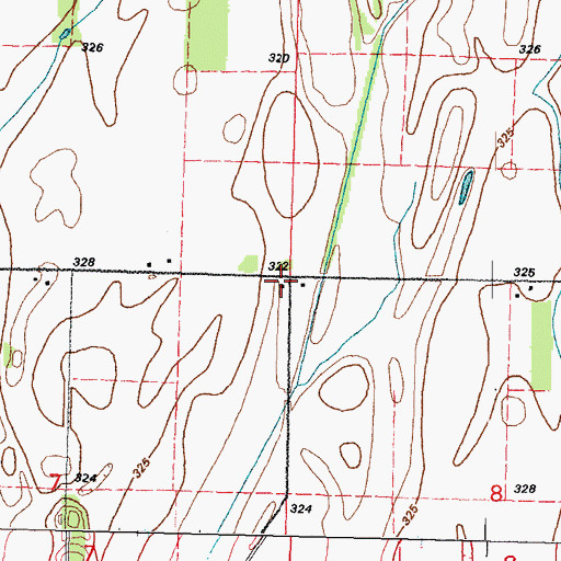 Topographic Map of Savannah Church, MO