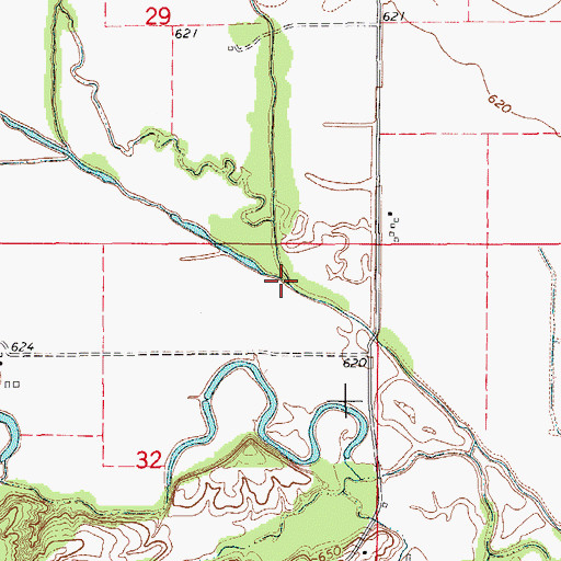 Topographic Map of Seebers Branch, MO