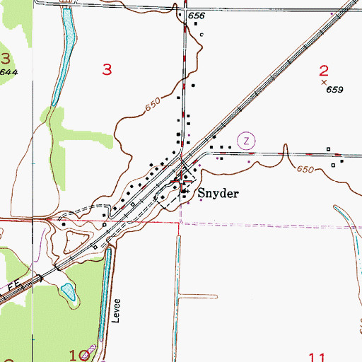 Topographic Map of Snyder, MO