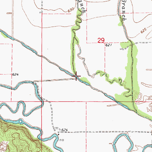 Topographic Map of Spees Branch, MO