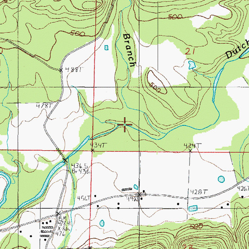 Topographic Map of Sinco Branch, AR
