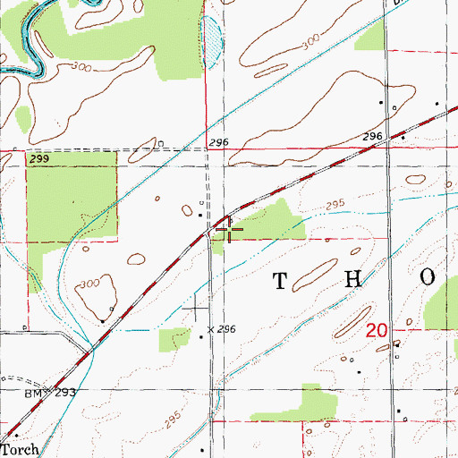 Topographic Map of Taylor School (historical), MO