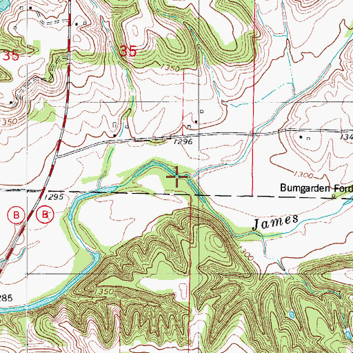 Topographic Map of Turnbo Creek, MO