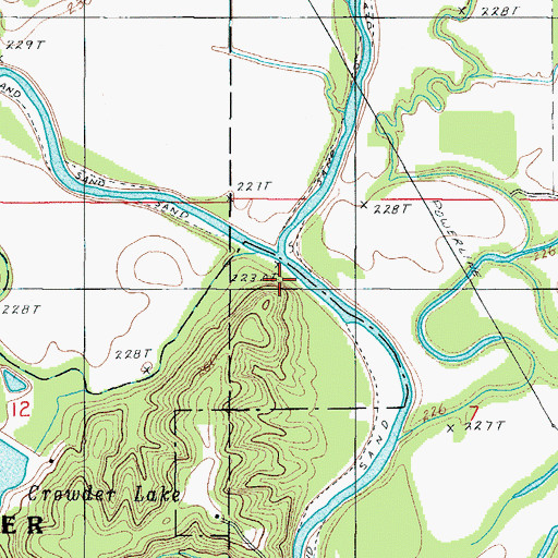 Topographic Map of Weldon River, MO