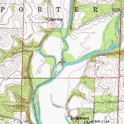 Topographic Map of Wilsons Creek, MO