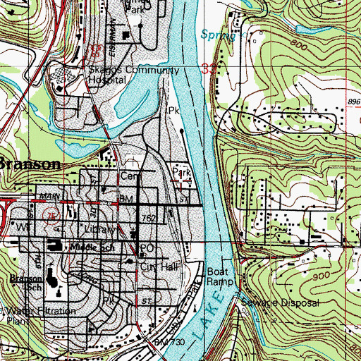 Topographic Map of Mang Field, MO