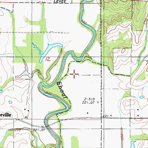 Topographic Map of Braymer Lake, MO