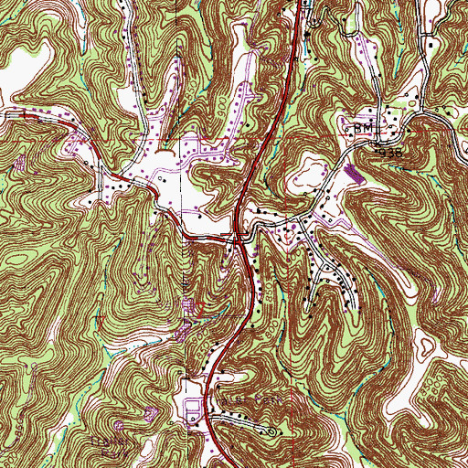 Topographic Map of Jefferson Heights, MO