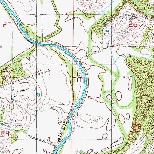 Topographic Map of Mercer Lake, MO
