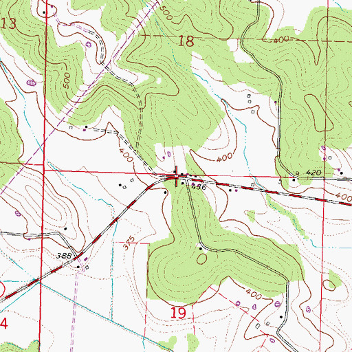Topographic Map of Schlatitz, MO