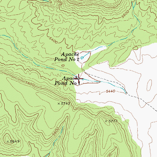 Topographic Map of Apache Pond Number One, AZ