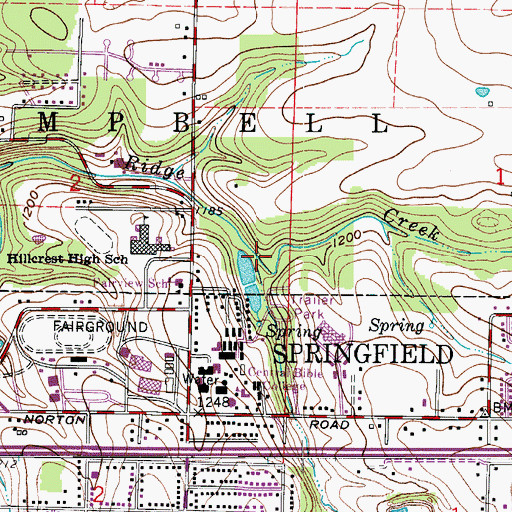 Topographic Map of Doling Branch, MO