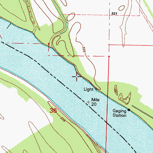 Topographic Map of Thompson Landing, MO