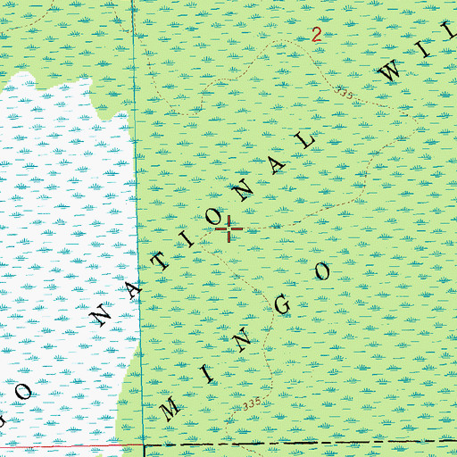 Topographic Map of Gumstump Pool, MO