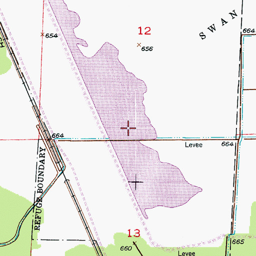 Topographic Map of South Lake, MO