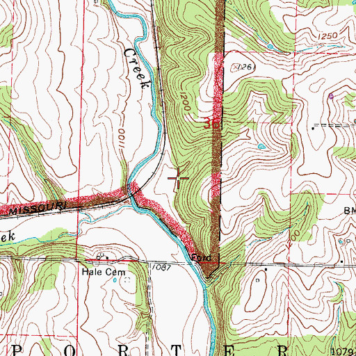 Topographic Map of Sigel's First Position, MO