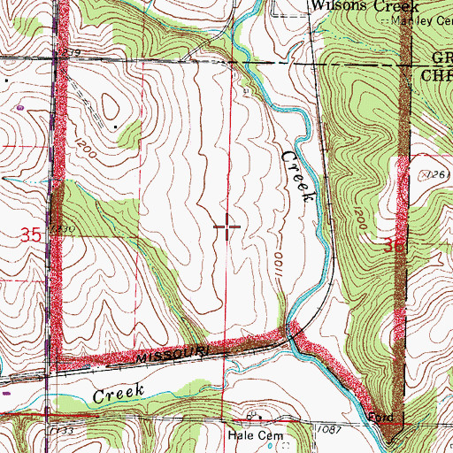 Topographic Map of Sigel's Second Position, MO
