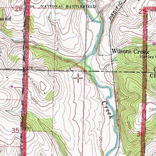 Topographic Map of Sharp Farm (historical), MO