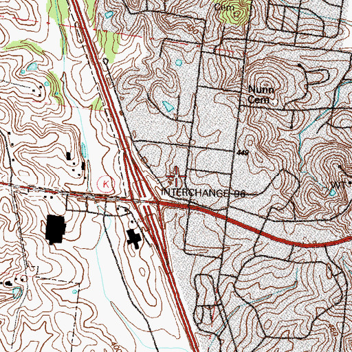 Topographic Map of West Park Mall, MO